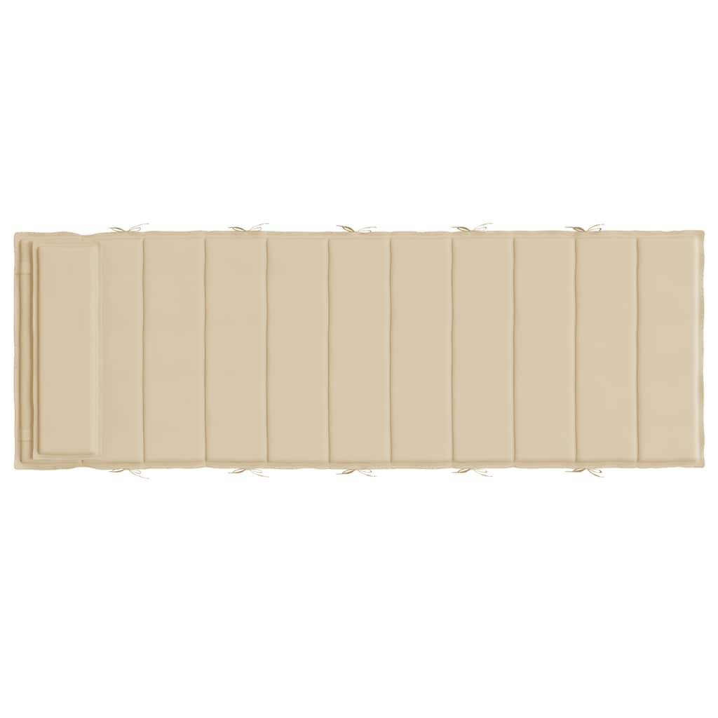 Sonnenliegen-Auflage Beige 180x60x4 cm Oxford-Gewebe