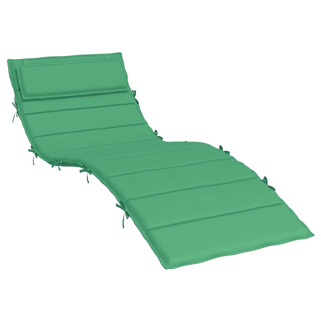 Coussin de transat vert 180x60x4 cm en tissu Oxford