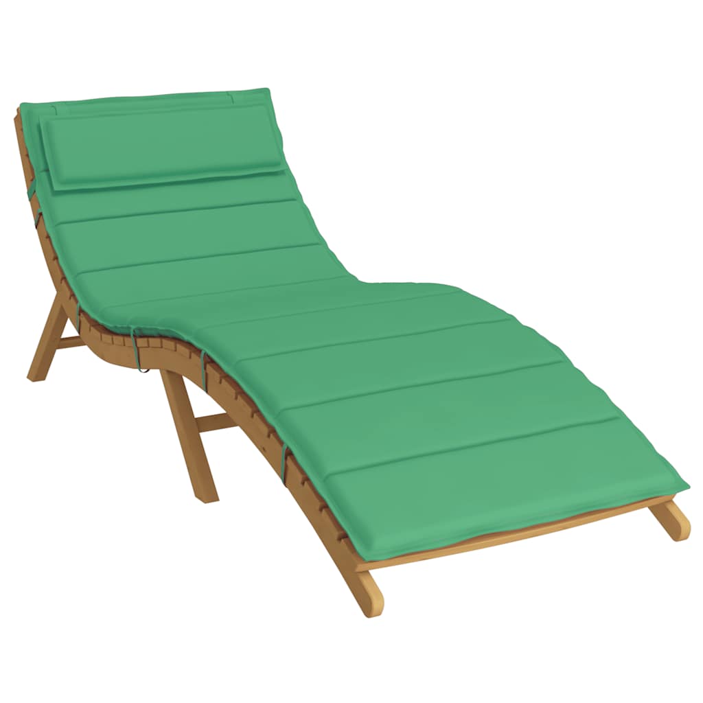 Coussin de transat vert 180x60x4 cm en tissu Oxford