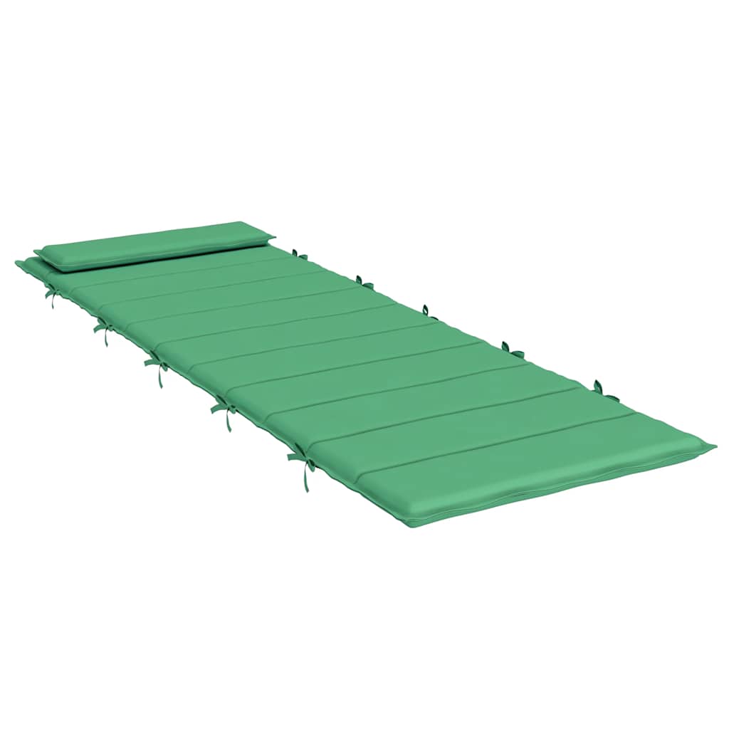 Coussin de transat vert 180x60x4 cm en tissu Oxford