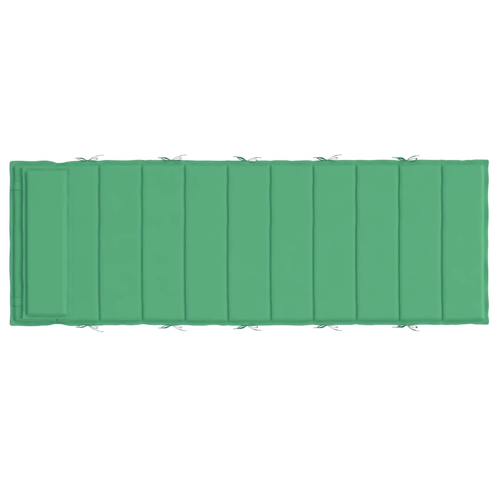 Coussin de transat vert 180x60x4 cm en tissu Oxford