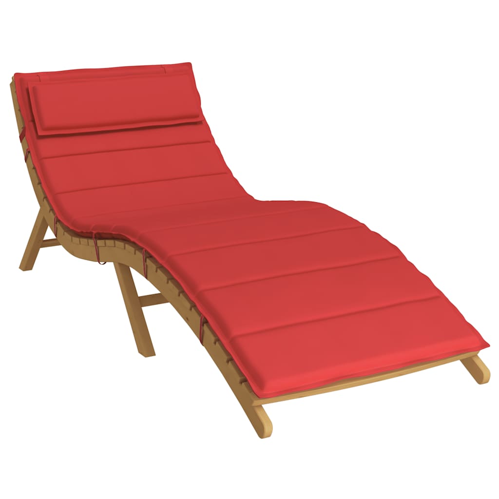 Sun Lounger Cushion Red 180x60x4 cm Oxford Fabric