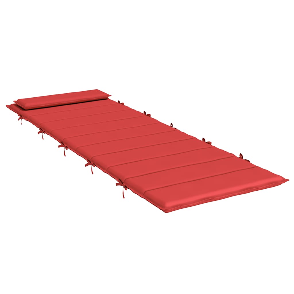 Sun Lounger Cushion Red 180x60x4 cm Oxford Fabric