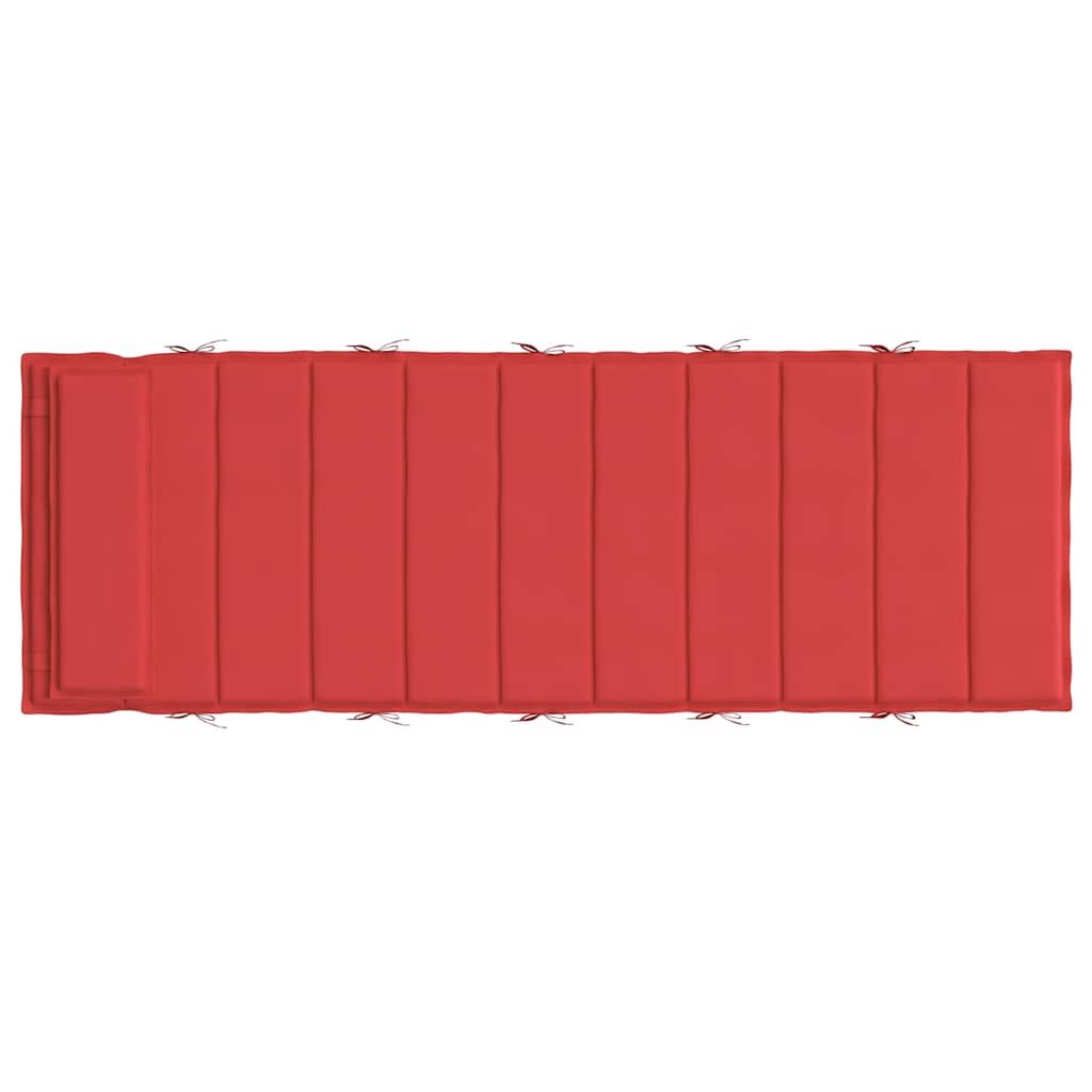 Sun Lounger Cushion Red 180x60x4 cm Oxford Fabric