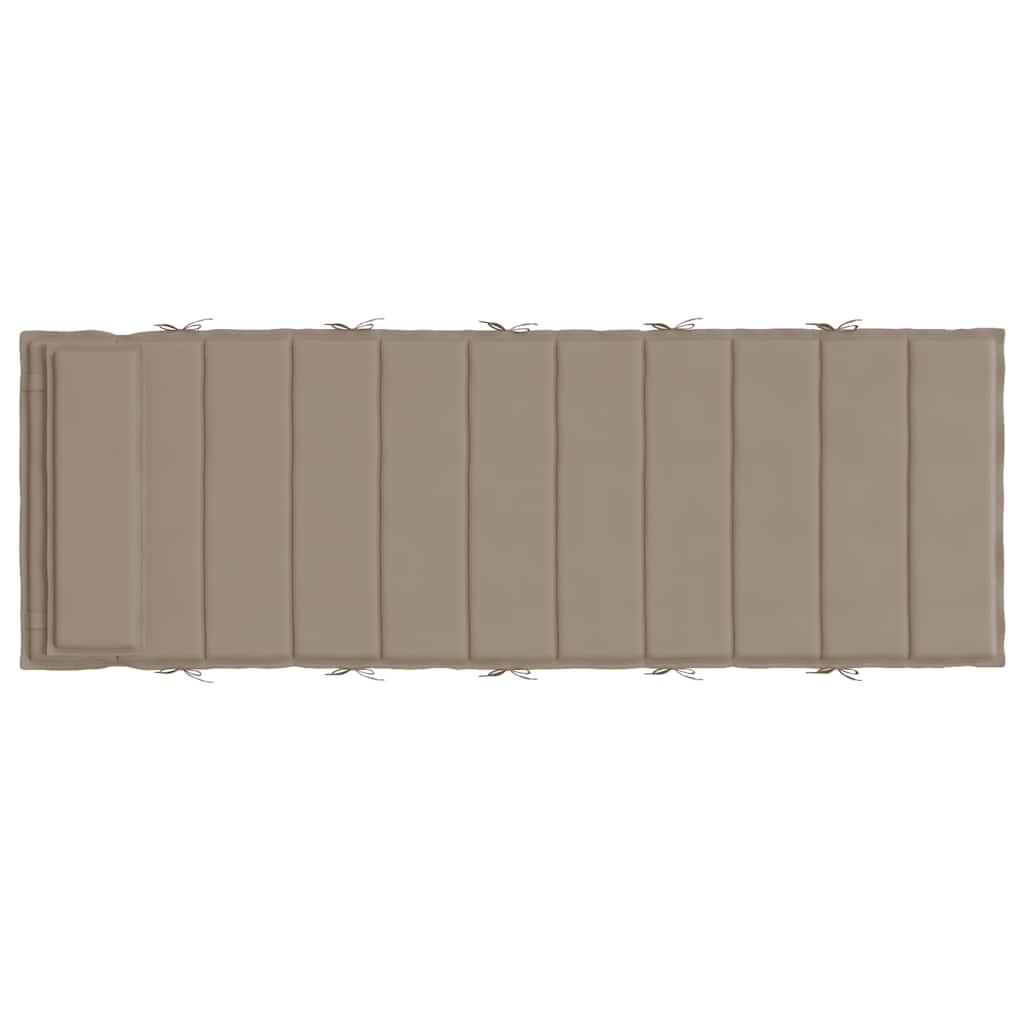 Coussin de transat Taupe 180x60x4 cm Tissu Oxford