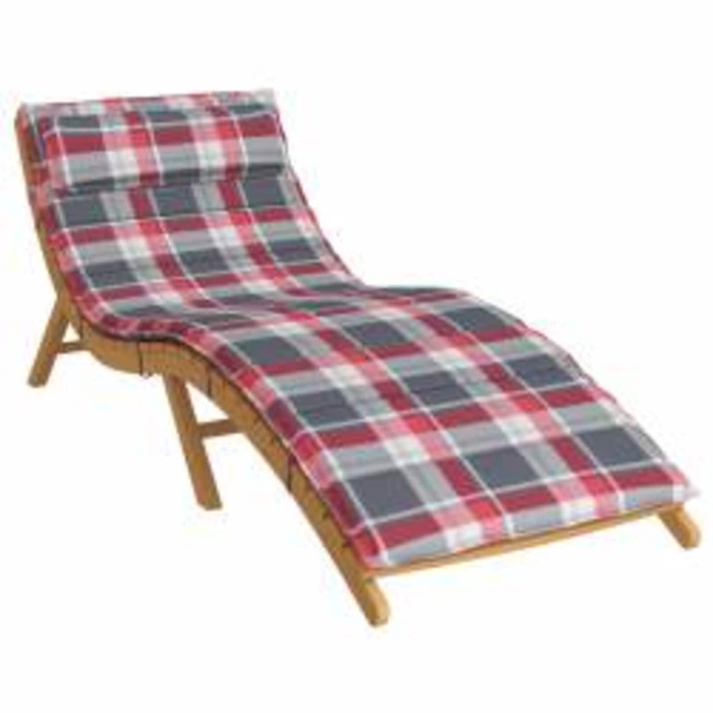 Sonnen-Lounger Kissen Rot und Grau 180 x 60 x 4 cm Oxford-Stoff