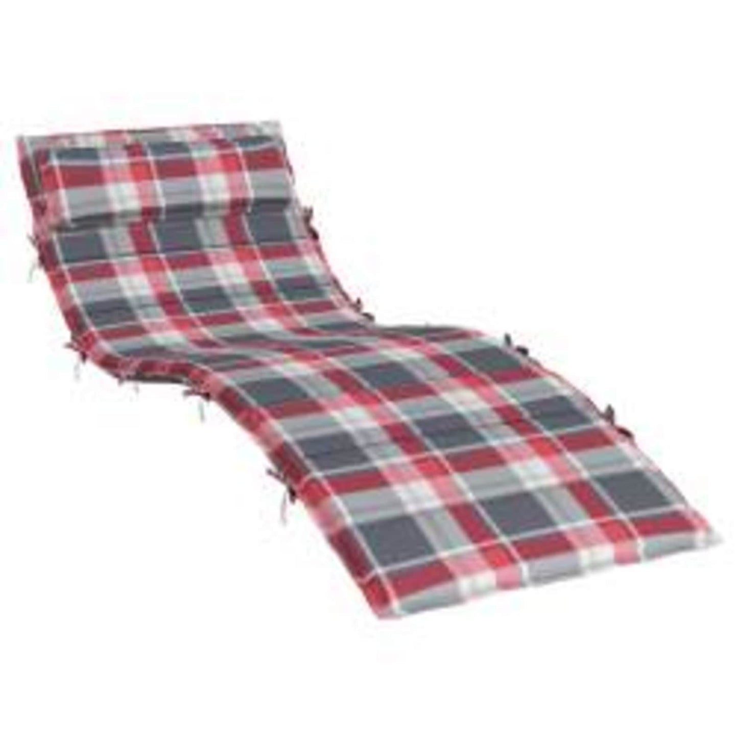 Sonnen-Lounger Kissen Rot und Grau 180 x 60 x 4 cm Oxford-Stoff
