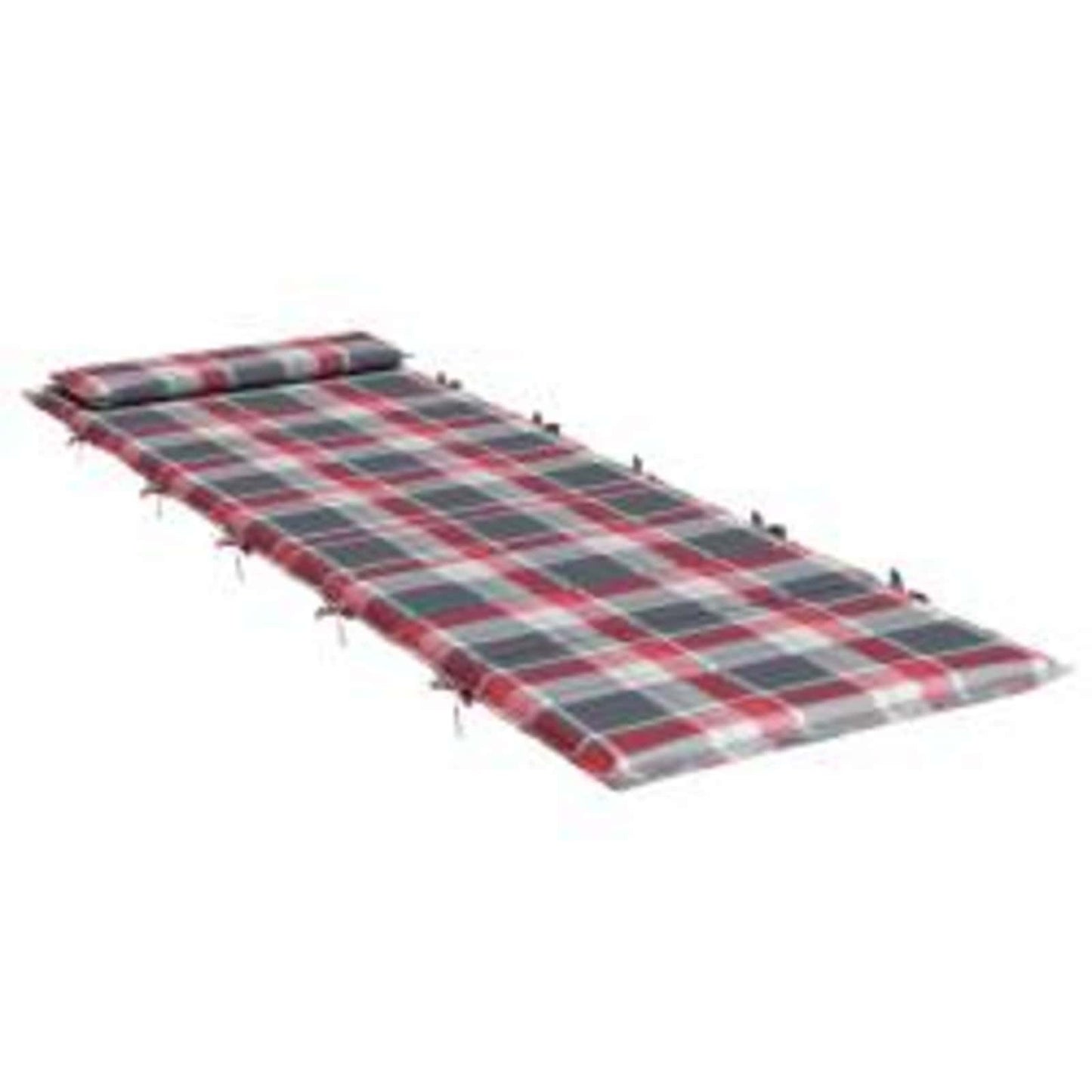 Sonnen-Lounger Kissen Rot und Grau 180 x 60 x 4 cm Oxford-Stoff