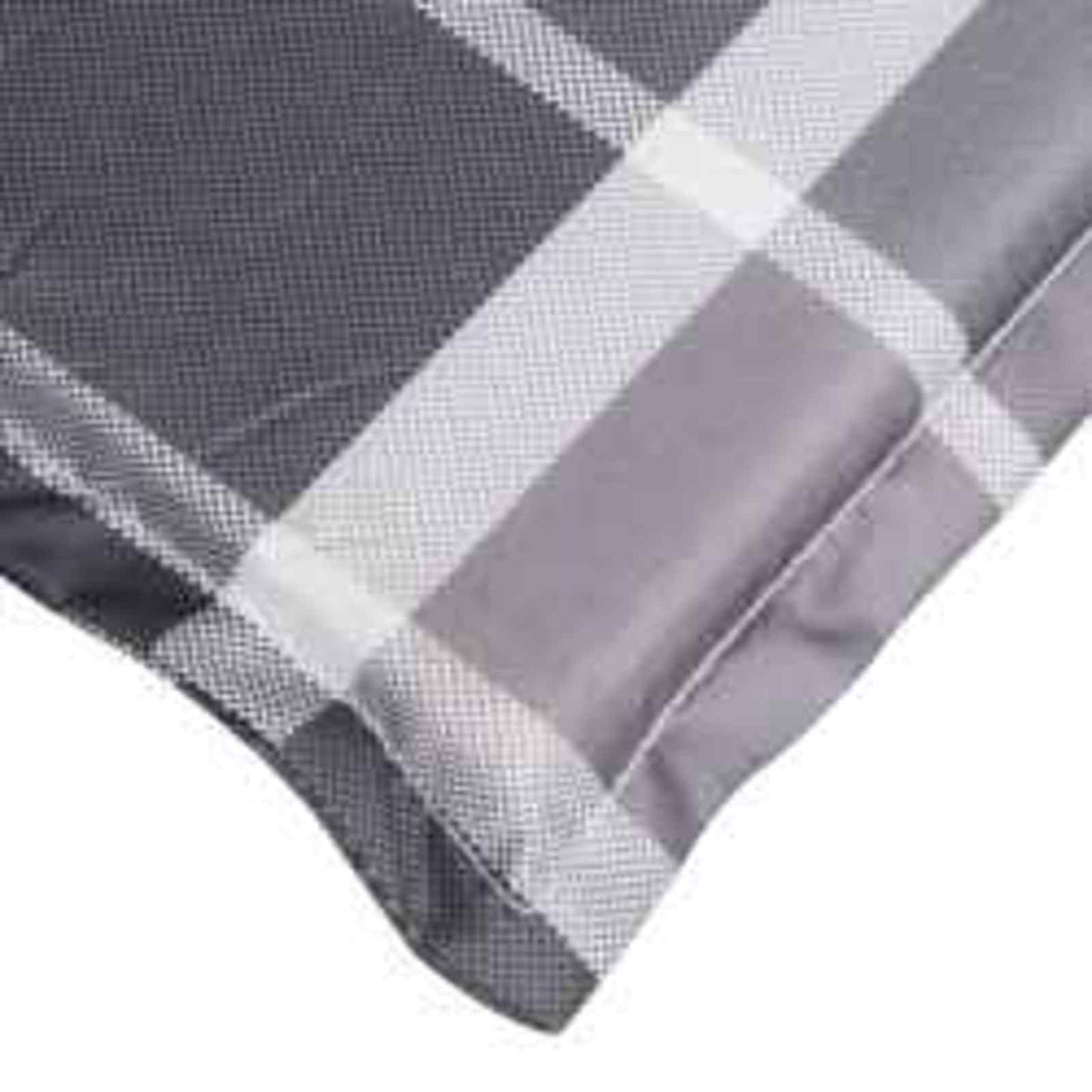 Sun Lounger Cushion Plaid Grey 180 x 60 x 4 cm Oxford Fabric