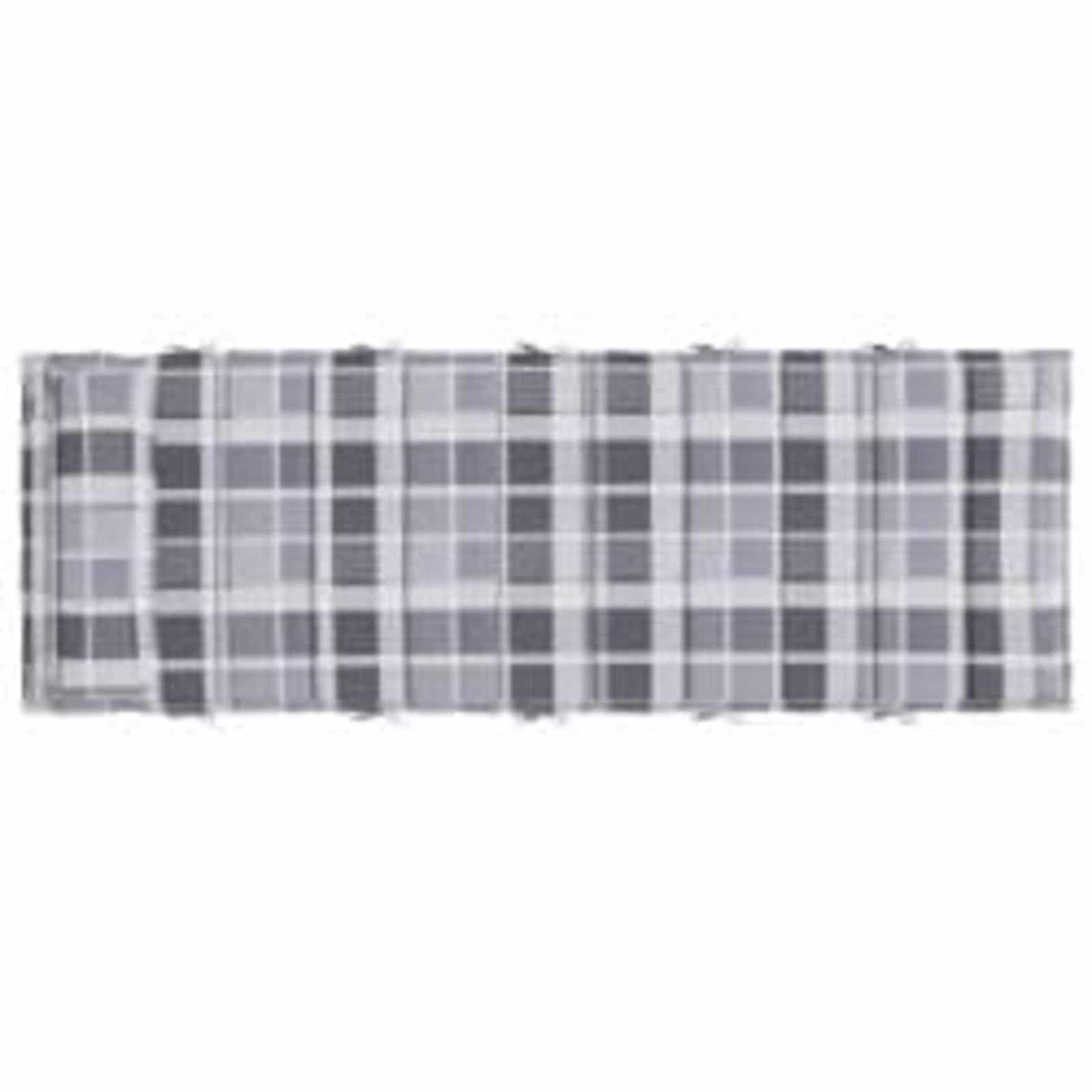 Sun Lounger Cushion Plaid Grey 180 x 60 x 4 cm Oxford Fabric