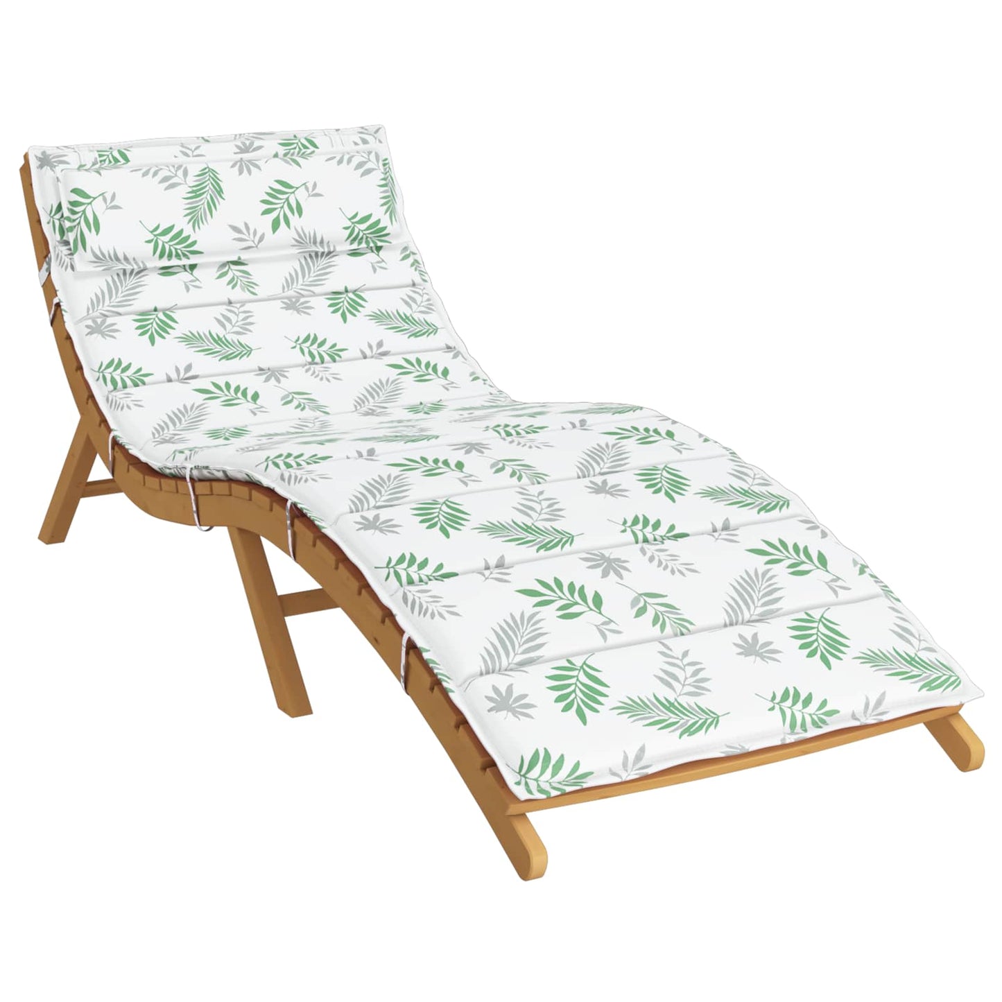Coussin de transat Blanc et Vert 180 x 60 x 4 cm