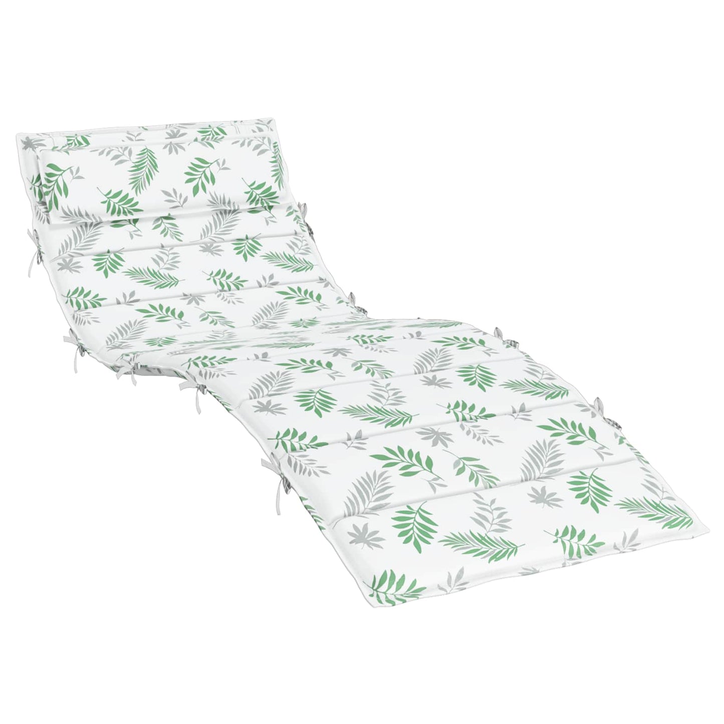 Coussin de transat Blanc et Vert 180 x 60 x 4 cm