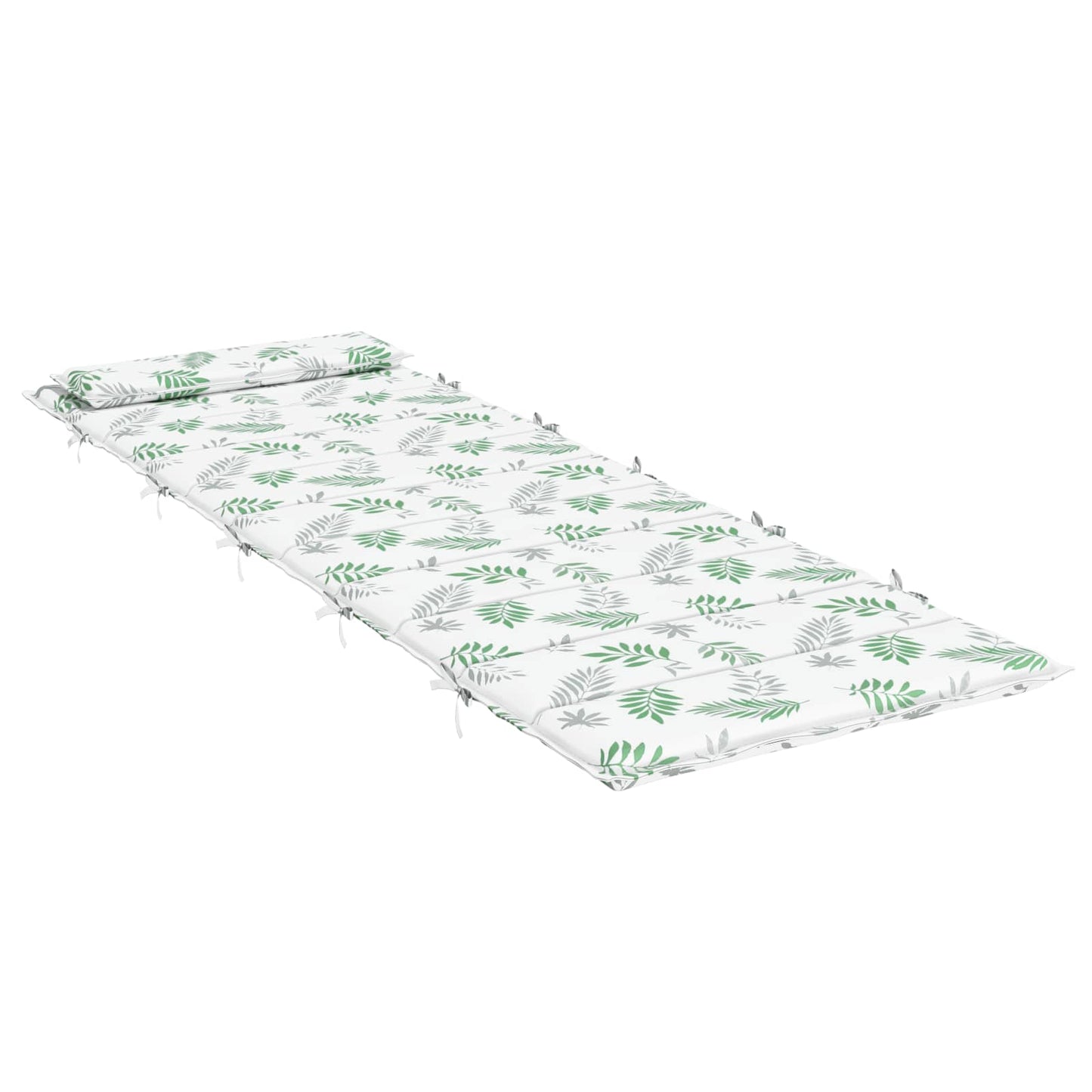 Coussin de transat Blanc et Vert 180 x 60 x 4 cm