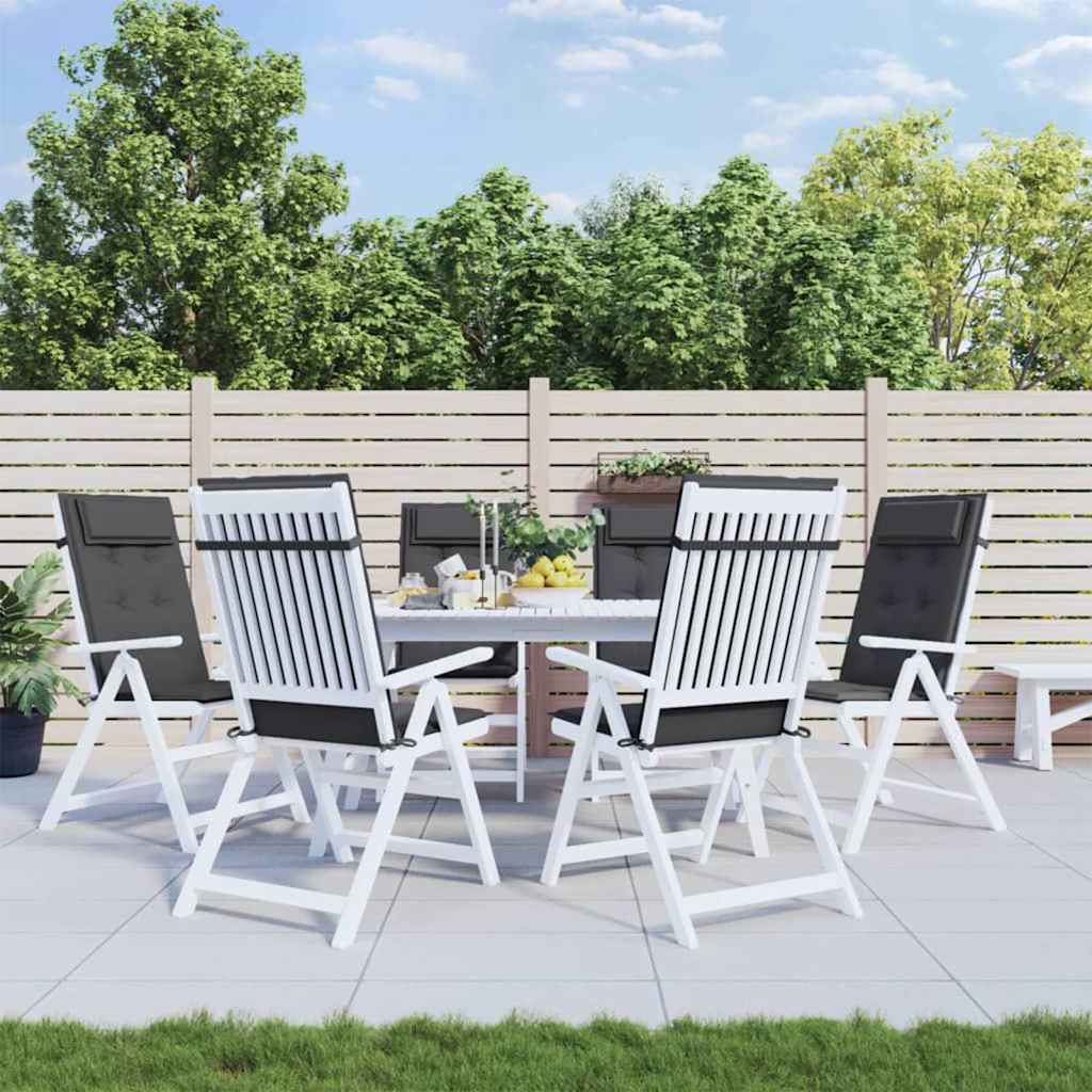 Coussins pour chaises longues 6 pcs. Anthracite Tissu Oxford