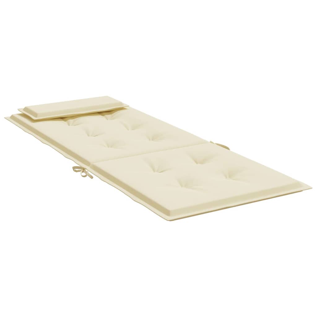 High-back Cushion Pads 2 pc. Cream Oxford Fabric