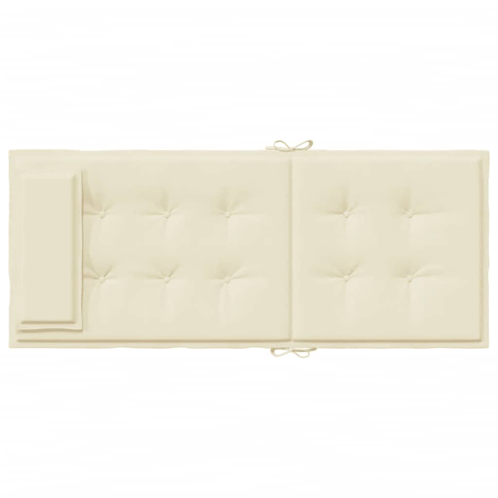 High-back Cushion Pads 2 pc. Cream Oxford Fabric