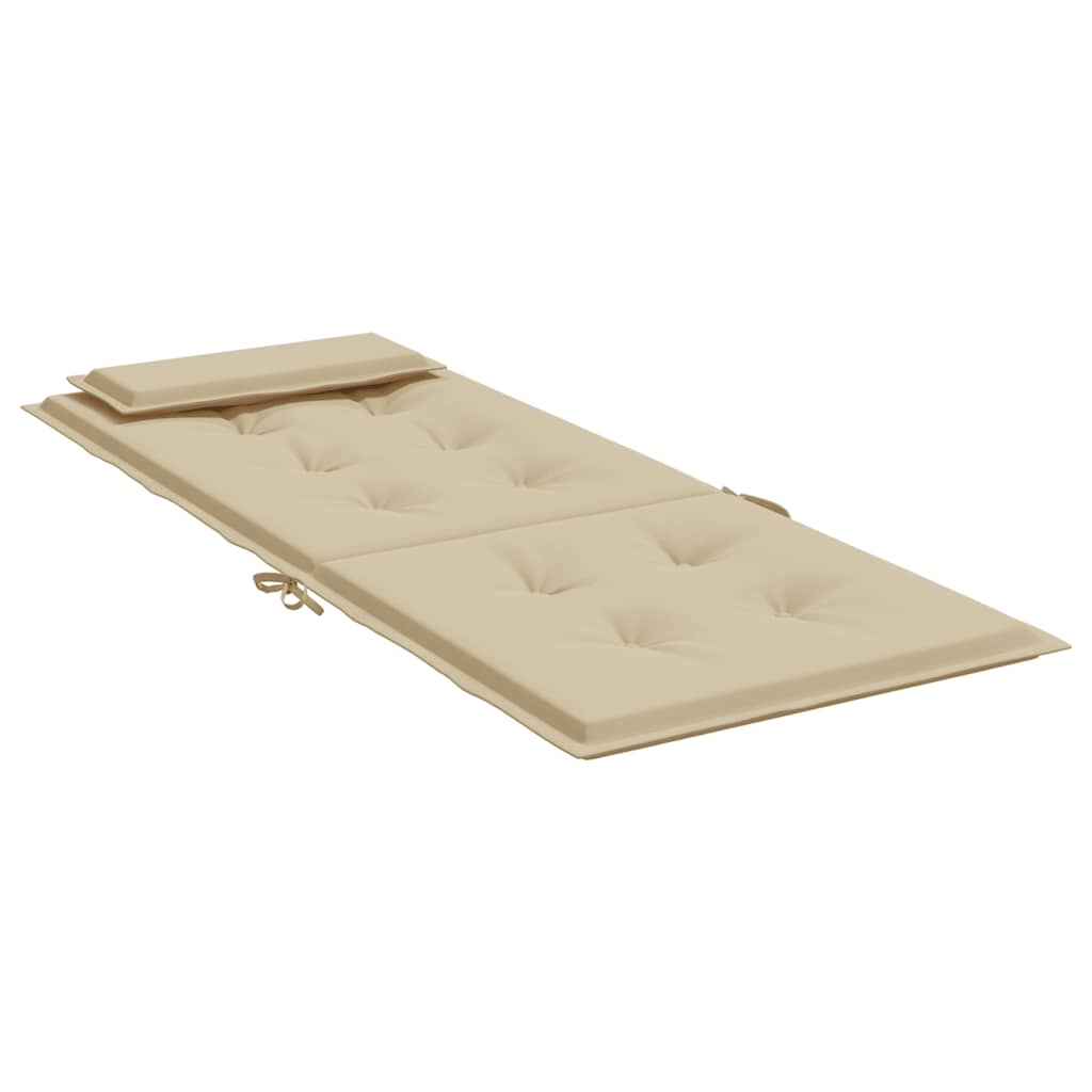 High-backed cushion pads 4 pcs. Beige Oxford fabric