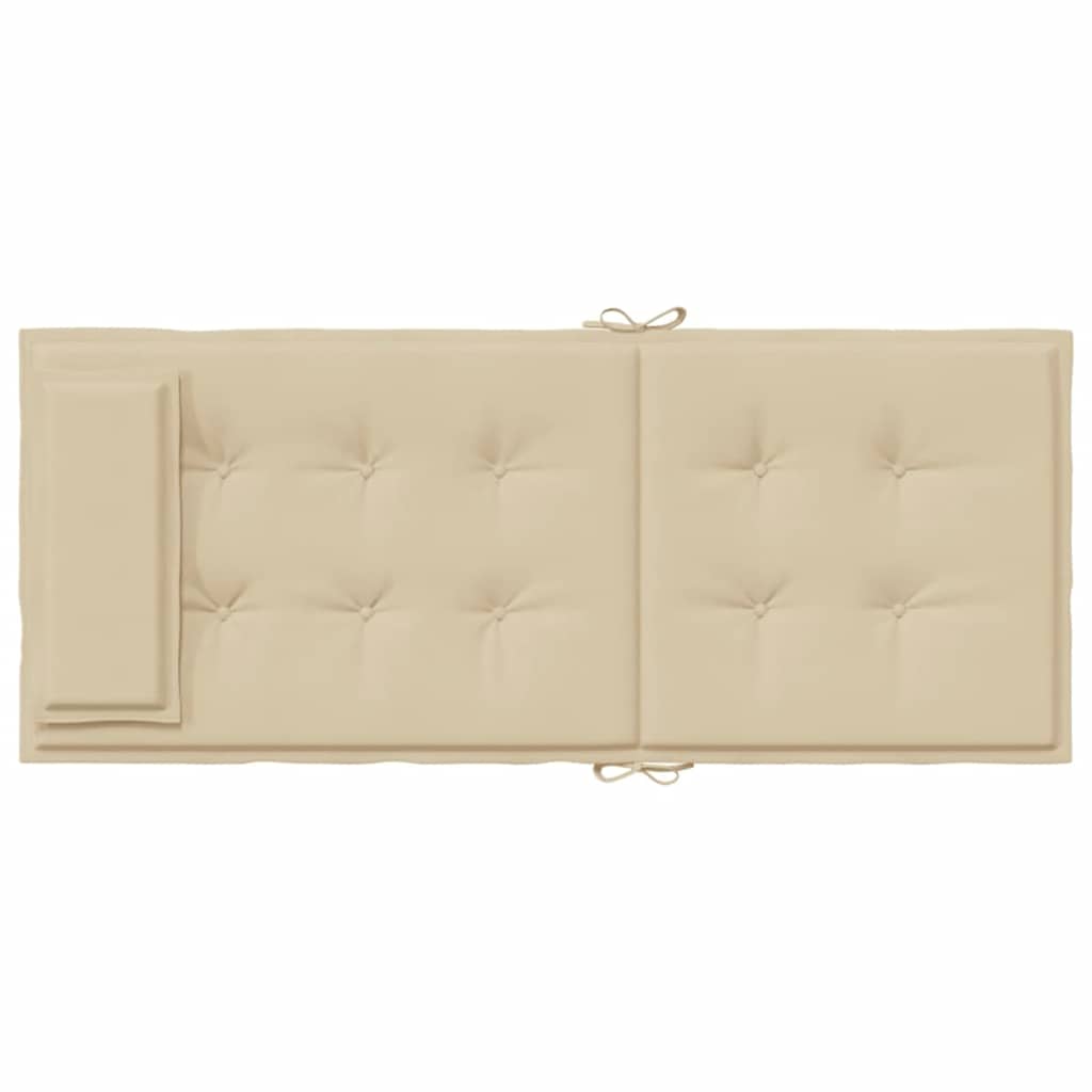 High-backed cushion pads 4 pcs. Beige Oxford fabric