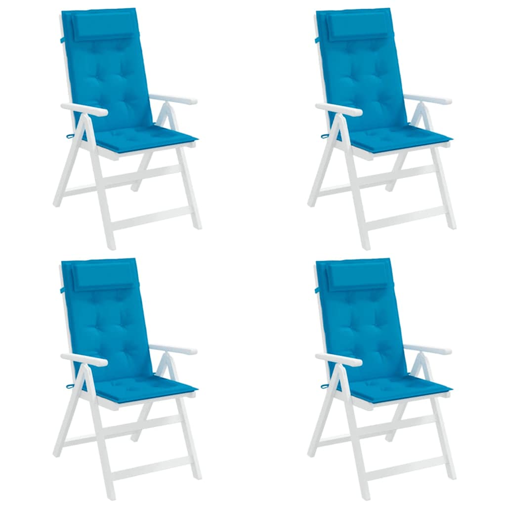 Coussins de dossier haut 4 p. Bleu clair Tissu Oxford