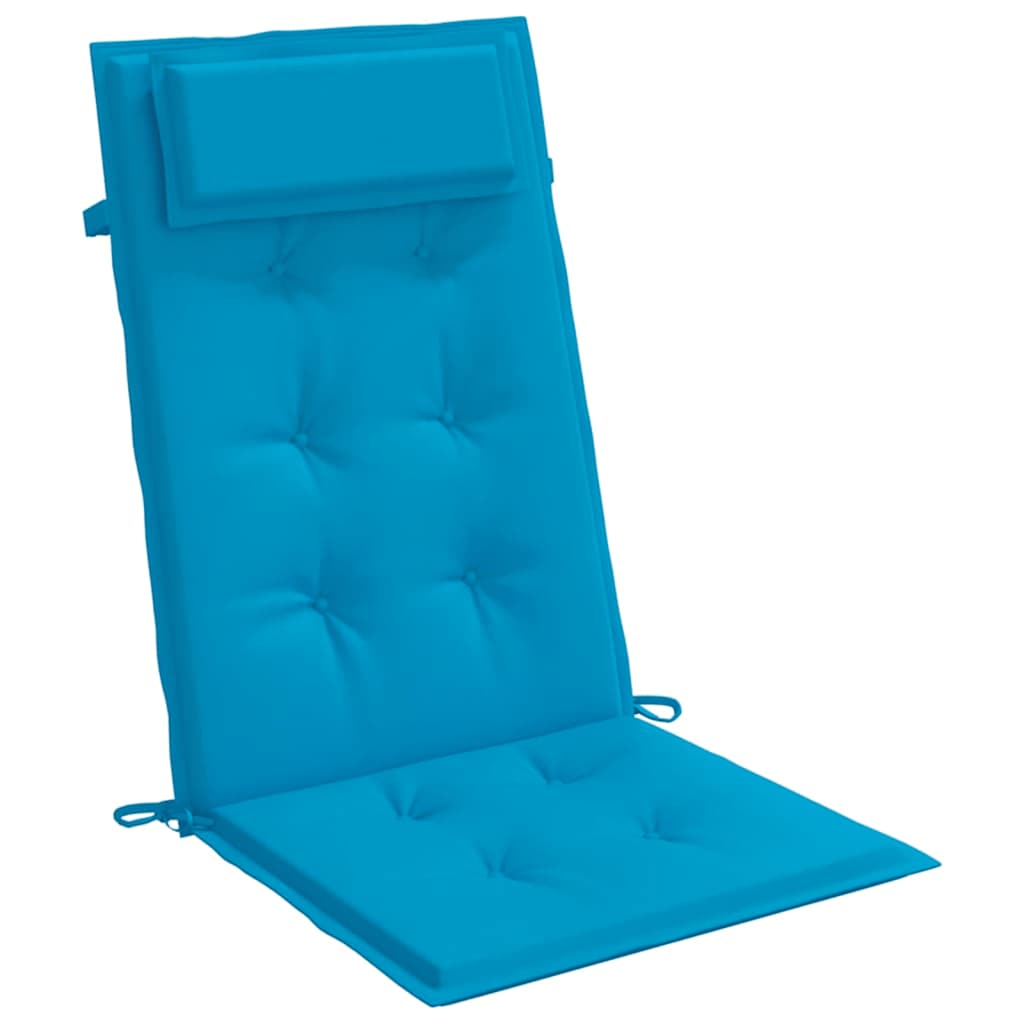Coussins de dossier haut 4 p. Bleu clair Tissu Oxford