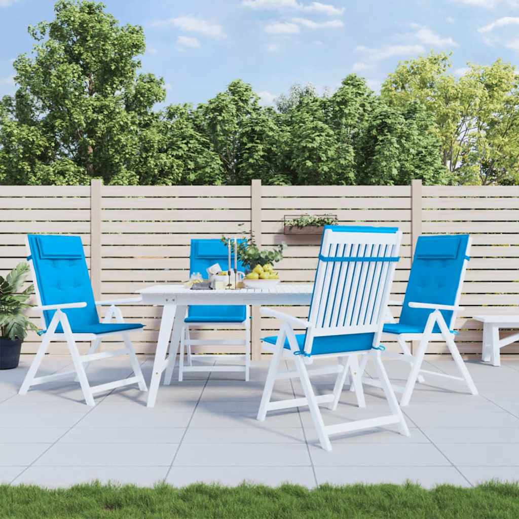 Coussins de dossier haut 4 p. Bleu clair Tissu Oxford
