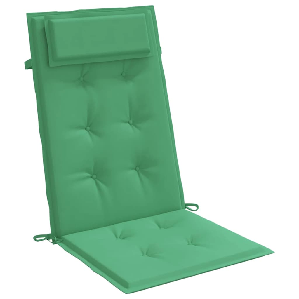 High-back cushion pads 6 pcs. Green Oxford fabric