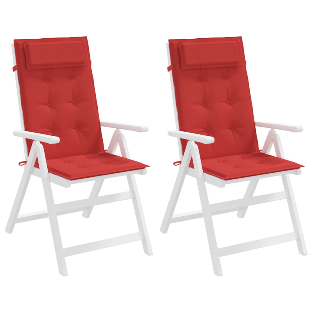 High-back Cushion Pads 2 pc. Red Oxford Fabric