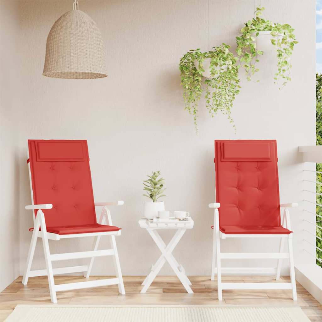 High-back Cushion Pads 2 pc. Red Oxford Fabric