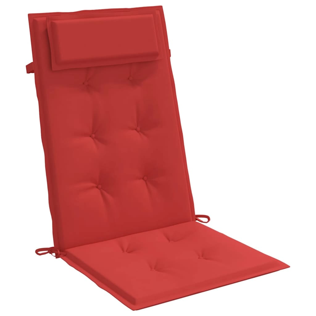 Coussins pour chaises longues 6 pcs Rouge Tissu Oxford
