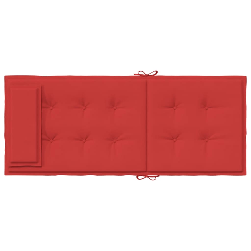 Coussins pour chaises longues 6 pcs Rouge Tissu Oxford