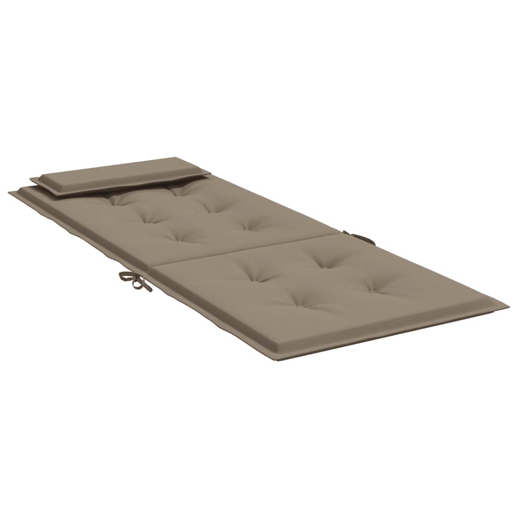 High-back Cushion Pads 2 pcs. Taupe Oxford Fabric