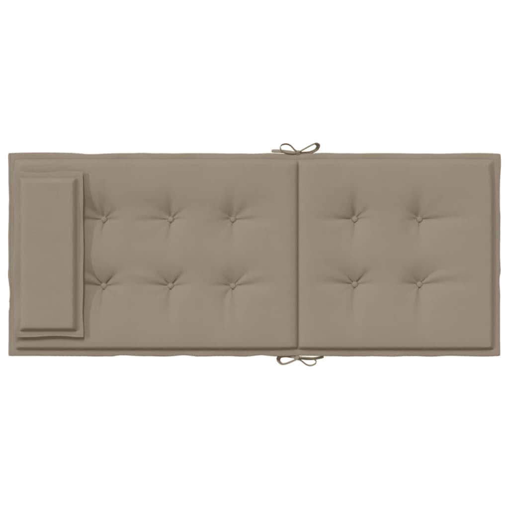 High-back Cushion Pads 2 pcs. Taupe Oxford Fabric