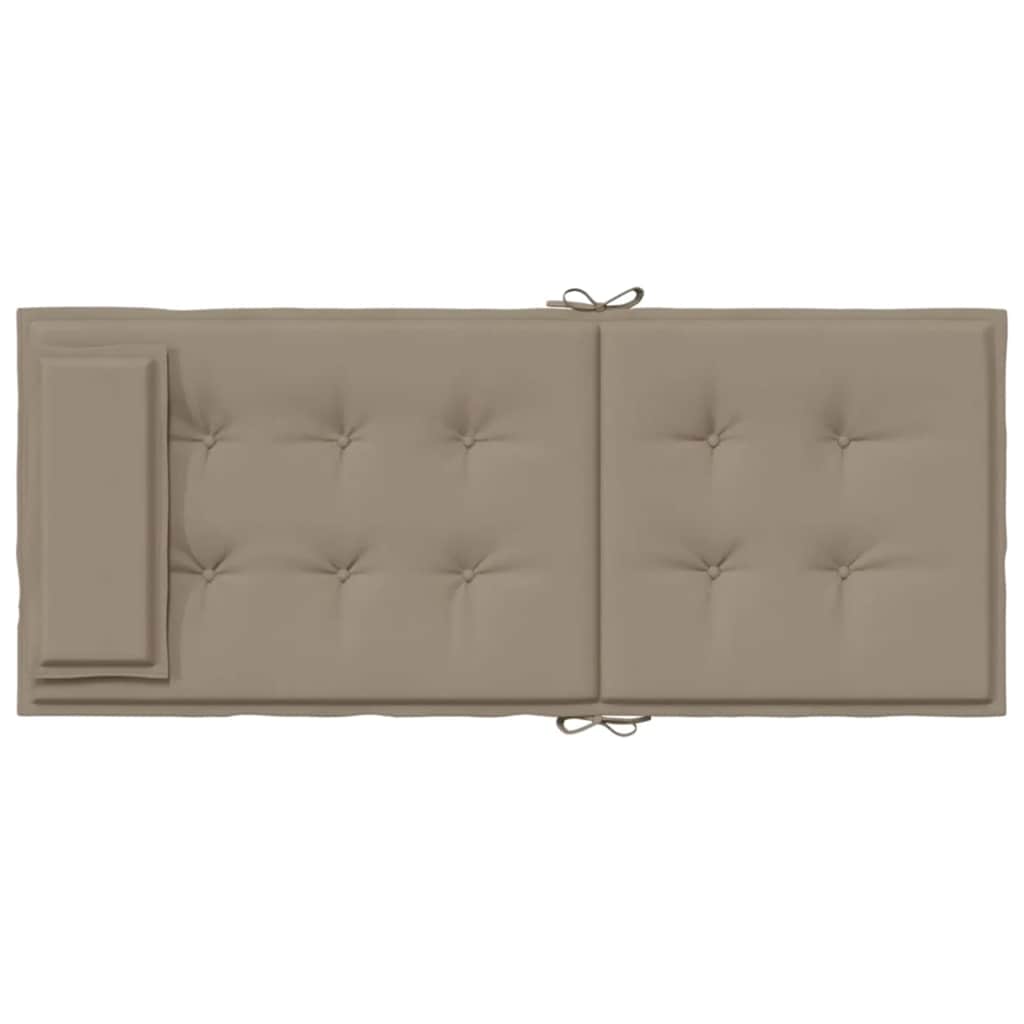 High-back cushion pads 6 pcs. Taupe Oxford fabric
