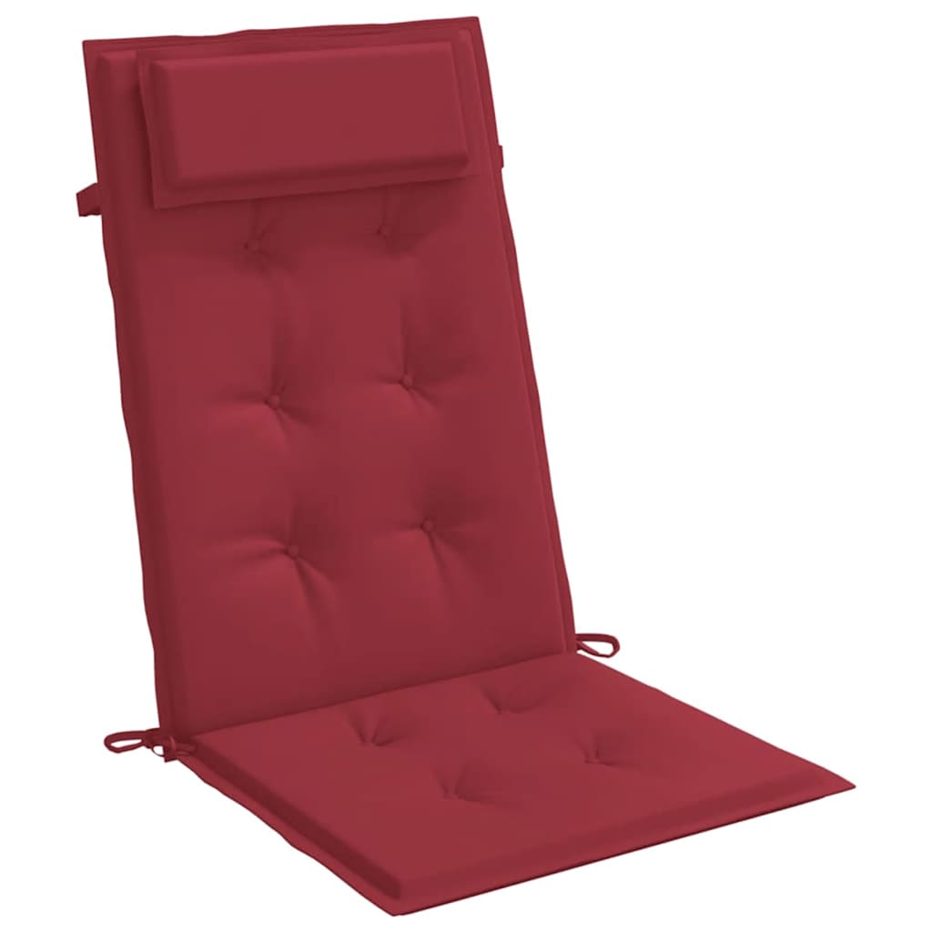 Coussins de dossier haut 6 pces Tissu Oxford rouge bordeaux