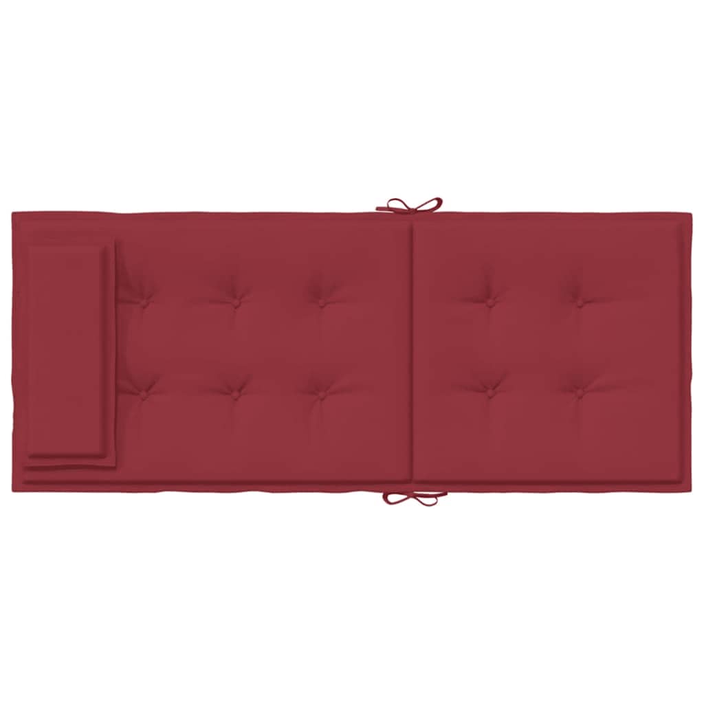 Coussins de dossier haut 6 pces Tissu Oxford rouge bordeaux