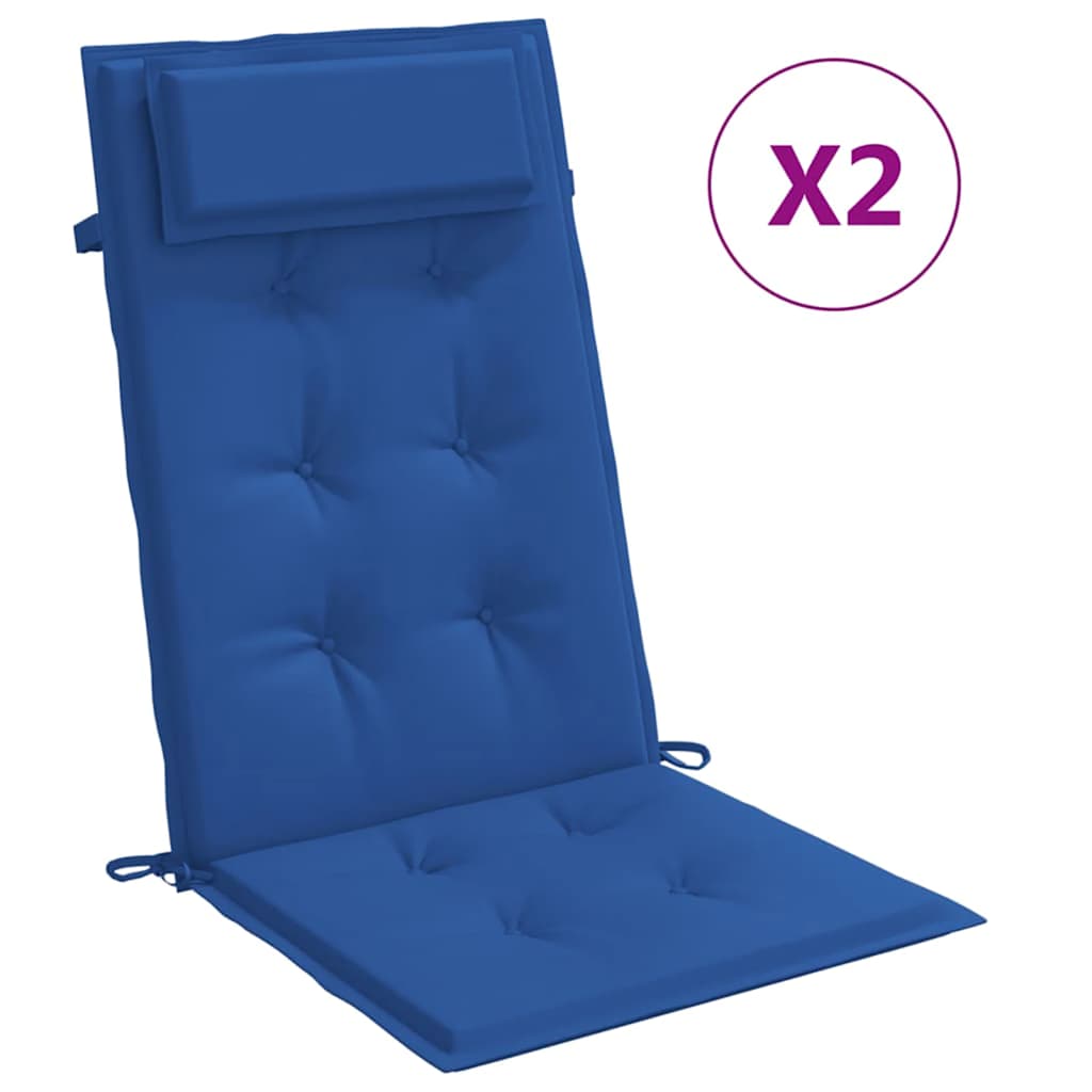 Coussins pour chaises longues 2 pcs. Oxford bleu roi