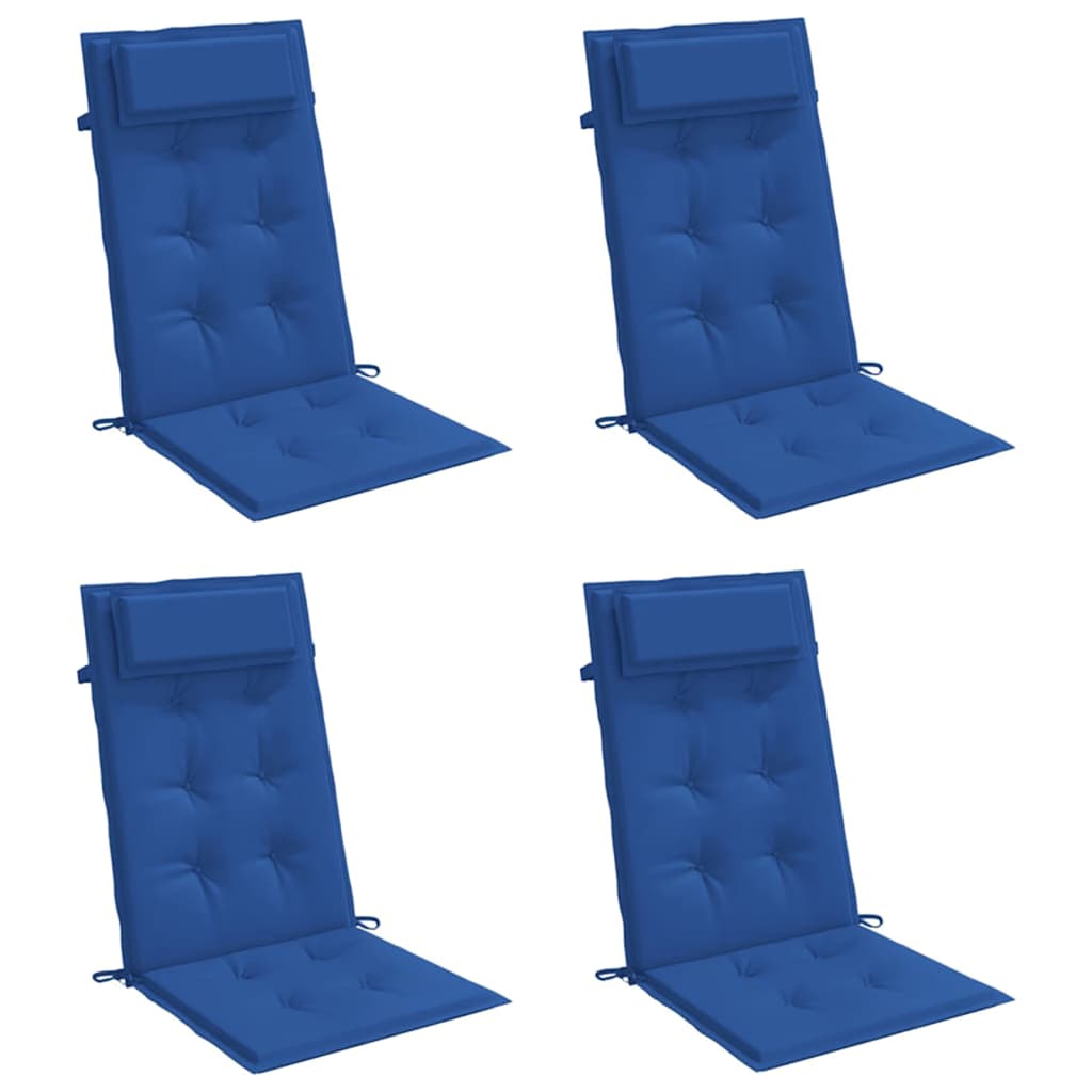 High-back Cushions, 6 pcs, Royal Blue Oxford Fabric