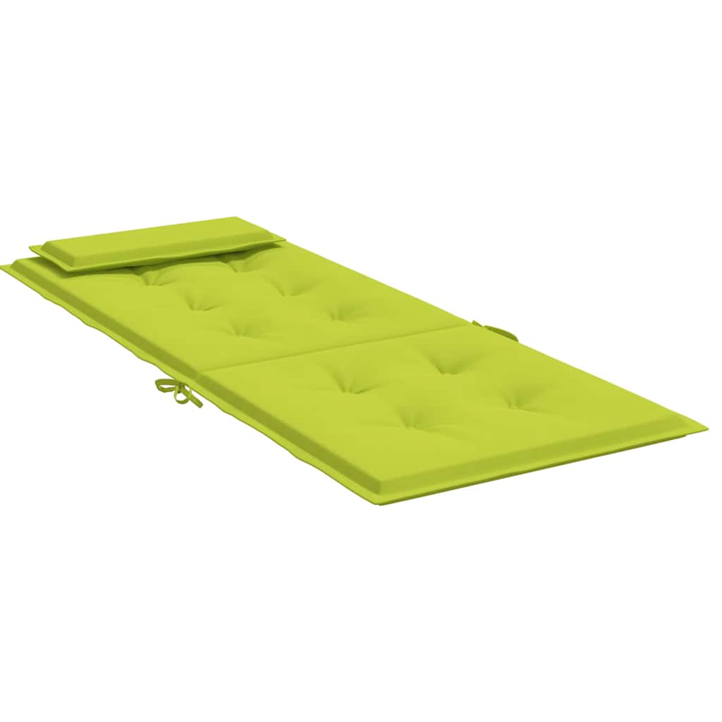Coussins pour chaises longues 4 pcs Vert vif Tissu Oxford