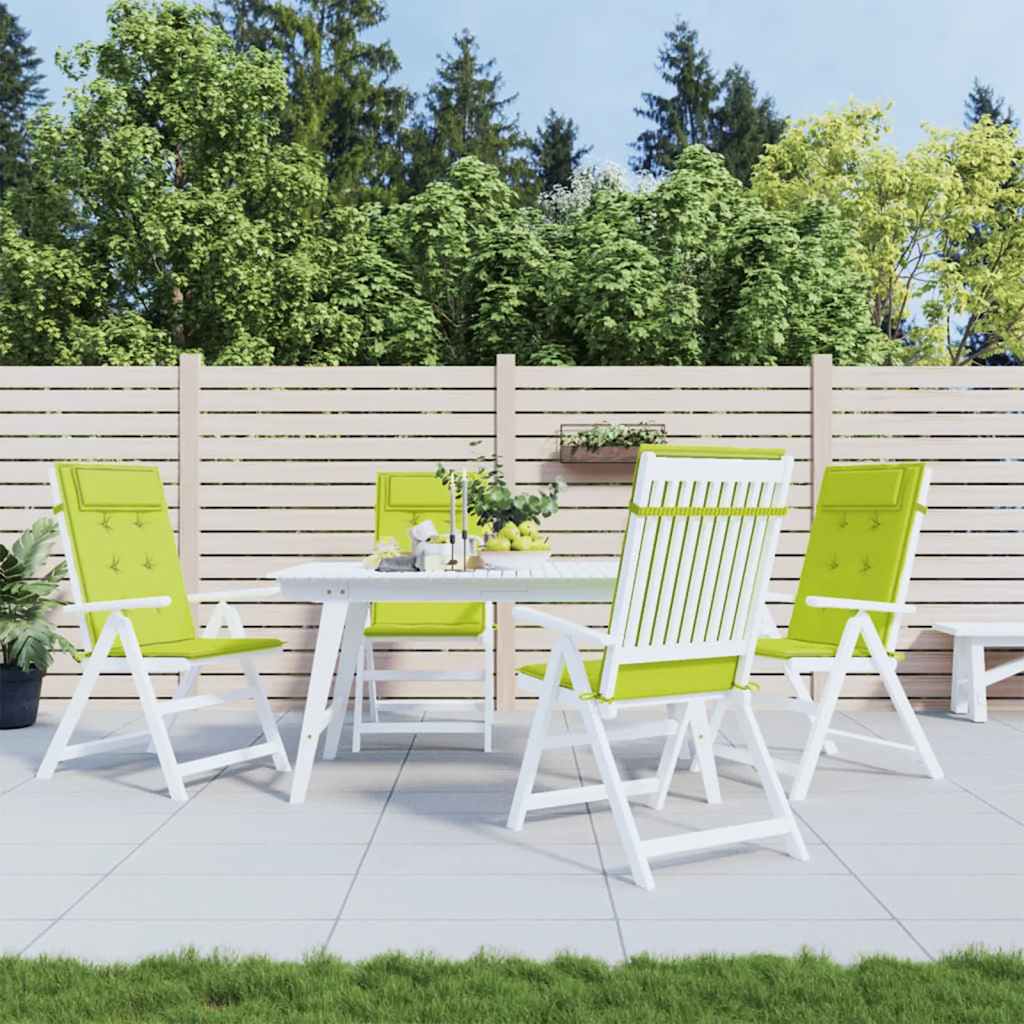 Coussins pour chaises longues 4 pcs Vert vif Tissu Oxford