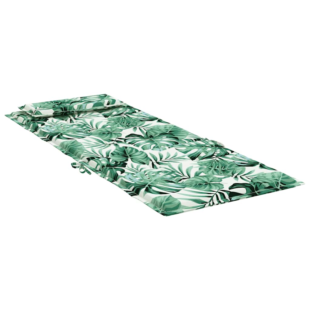 Coussins pour chaises longues 4 pcs motif feuilles Tissu Oxford
