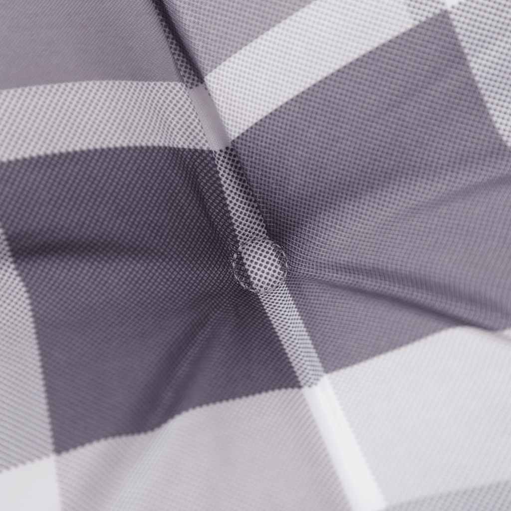 Coussins pour chaises longues 4 pcs. Gris motif à carreaux tissu Oxford