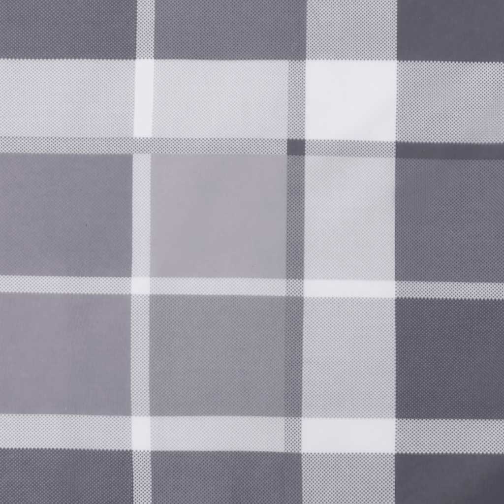 Coussins pour chaises longues 4 pcs. Gris motif à carreaux tissu Oxford