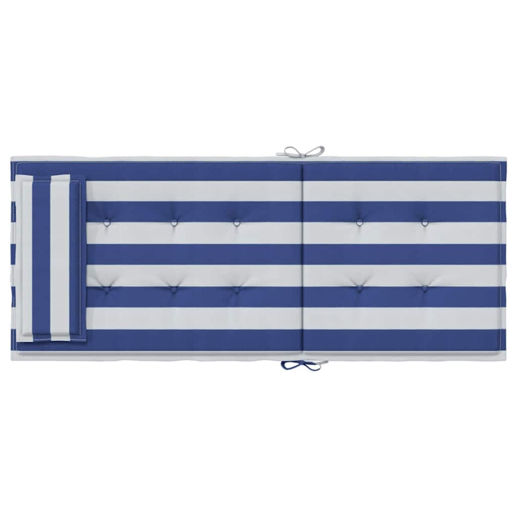 High-back cushion pads 6 pcs. Blue & White Striped Oxford fabric
