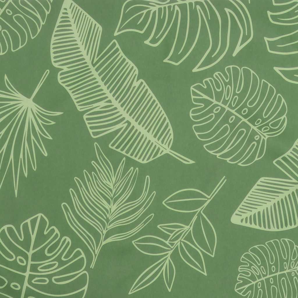 High-Back Cushions 4 pcs. Leaf Pattern Oxford Fabric