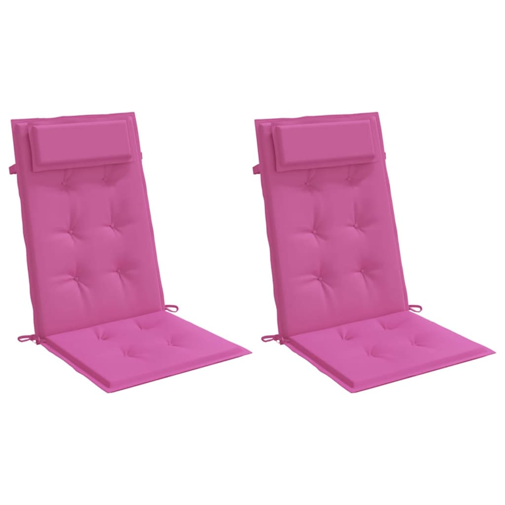 Hochlehner-Auflagen 2 Stk. Rosa Oxford-Gewebe
