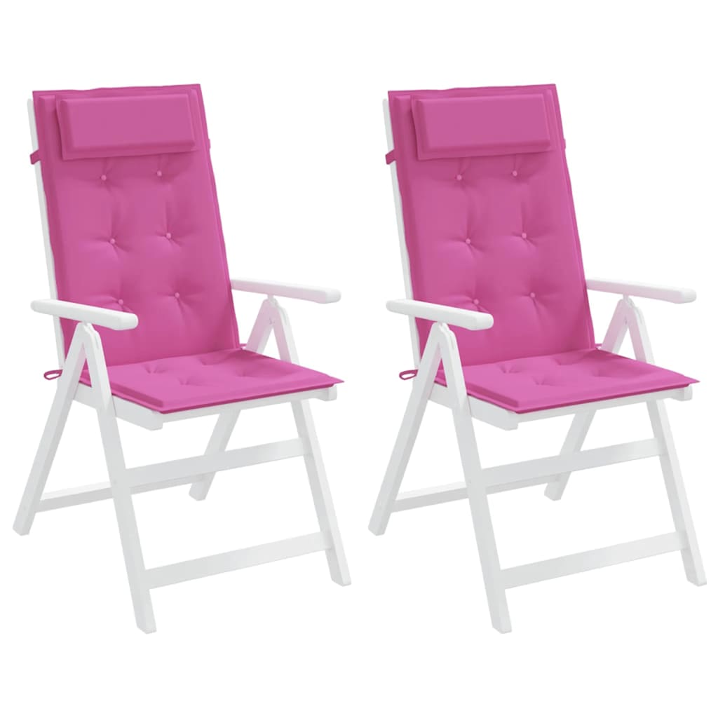 Hochlehner-Auflagen 2 Stk. Rosa Oxford-Gewebe