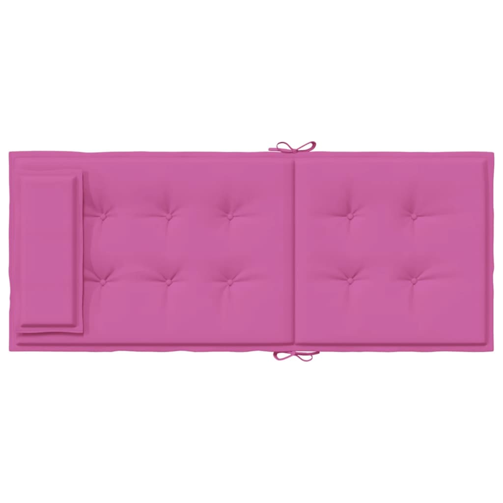 Coussins pour chaises longues à dossier haut 4 p. Tissu Oxford rose