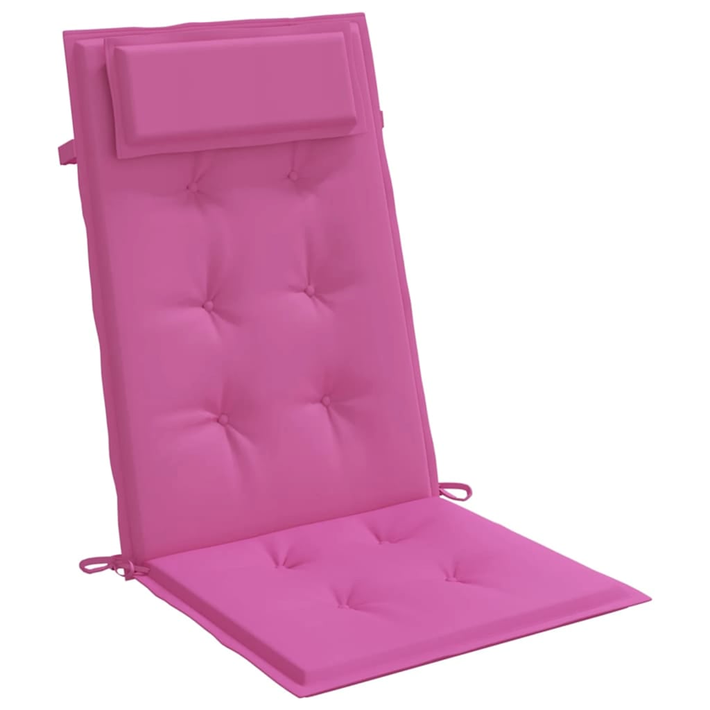 High-back chair cushions 6 pcs. Pink Oxford fabric