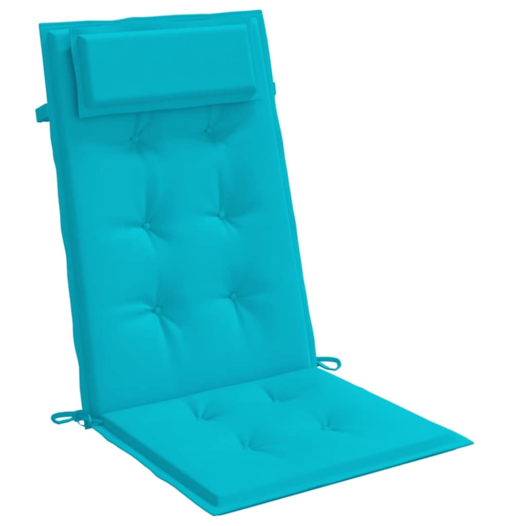 High-back cushion pads 4 pcs. Turquoise Oxford fabric