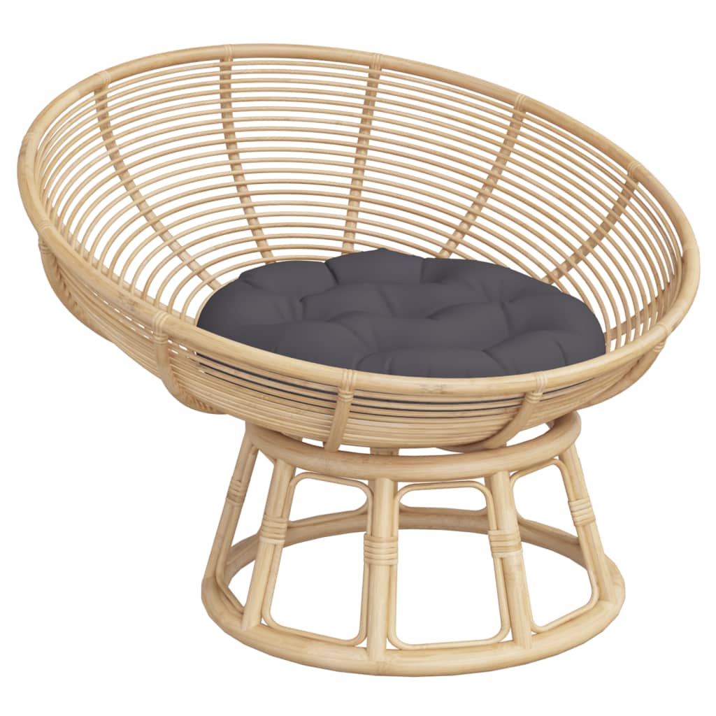 Round Cushion Anthracite Ø 60 x 11 cm Oxford Fabric
